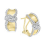EFFY® Diamond Swirl Hoop Earrings (1-1/10 ct. t.w.) in 14k Gold & White Gold