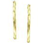Large Twist Hoop Earrings in 18k Gold-Plated Sterling Silver, 2-3/8", Created for Macy's