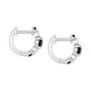 EFFY® Sapphire (5/8 ct. t.w.) & Diamond (1/10 ct. t.w.) Extra Small Huggie Hoop Earrings in 14k White Gold, 0.37"