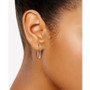Cubic Zirconia Medium Hoop Earrings, 1.5", Created for Macy's