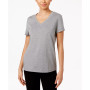 Women's Sleepwell Solid S/S V-Neck T-Shirt with Temperature Regulating Technology