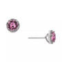 Color Crystal Halo Stud Earrings in Sterling Silver, Created for Macy's