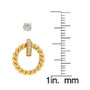 2-Pc. Set Lab-Created White Sapphire Stud & Doorknocker Earrings (3/8 ct. t.w.) in 18k Gold-Plated Sterling Silver