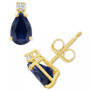 Sapphire (1-7/8 ct. t.w.) & Diamond Accent Stud Earrings in 14k Gold (Also in Emerald & Ruby)