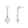 Cultured Freshwater Pearl (7x5mm) Dangling Earrings in Sterling Silver
