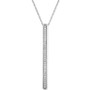 Diamond Stick Pendant Necklace (1/6 ct. t.w.) in Sterling Silver