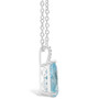 Women's Sky Blue Topaz (3-2/3 ct.t.w.) and Diamond Accent Pendant Necklace in Sterling Silver