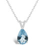 Women's Sky Blue Topaz (3-2/3 ct.t.w.) and Diamond Accent Pendant Necklace in Sterling Silver