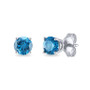 Blue Diamond Stud Earrings (1 ct. t.w.) in 14K White Gold