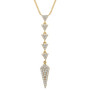 Diamond Triangle Lariat Necklace (1/3 ct. t.w.) in 14k Gold, 16" + 2" extender, Created for Macy's