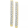 Diamond Medium Hoop Earrings (1 ct. t.w.) in 10k Gold, 1.2"