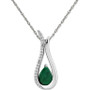Ruby (7/8 ct. t.w.) & Diamond Accent 18" Pendant Necklace in Sterling Silver (Also in Emerald)