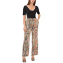 Women's Printed High-Rise Drawstring-Waist Pants