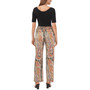 Women's Printed High-Rise Drawstring-Waist Pants