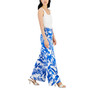 Floral-Print Satin Pull-On Wide-Leg Pants, Created for Macy's
