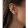 Lab-Created Opal (1/10 ct. t.w.) & Lab-Created White Sapphire (1/6 ct. t.w.) Pear Halo Stud Earrings