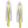 Small Two-Tone Triple Hoop Earrings, 20mm, Created for Macy's