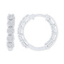 Diamond In & Out Small Hoop Earrings (1 ct. t.w.) in 10k White Gold