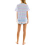 Women's 2-Pc. Striped Henley Short Pajamas Set