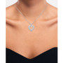 Lab-Created Diamond Heart Pendant Necklace (3/4 ct. t.w.) in Sterling Silver, 16" + 2" extender