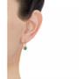 Emerald (7/8 ct. t.w.) & Diamond (1/5 ct. t.w.) Pear Halo Drop Earrings in 14K Gold (Also in Sapphire)