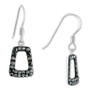 Gray Crystal Geometric Drop Earrings in Sterling Silver, Created for Macy's