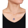 Amethyst (1-7/8 ct. t.w.) & Tanzanite (1 ct. t.w.) 18" Pendant Necklace in Sterling Silver