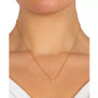 Cubic Zirconia Horseshoe Pendant Necklace in 18k Gold-Plated Sterling Silver, 16" + 2" extender, Created for Macy's
