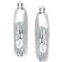 Small Embellished Hoop Earrings in Sterling Silver, 25mm, Created for Macy's
