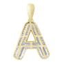 Diamond (3/8 ct.t.w.) Initial Pendant in 14k Yellow Gold