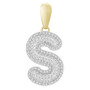 Diamond (3/8 ct.t.w.) Initial Pendant in 14k Yellow Gold