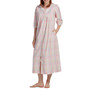 Women's Embroidered Zip-Front Nightgown