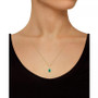 Emerald (1/2 Ct. t.w.) and Diamond Accent Pendant Necklace