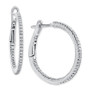 Diamond Inside Out Hoop Earrings (1/4 ct. t.w.) in 14k White Gold