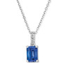 Blueberry Tanzanite (3/4 ct. t.w.) & Vanilla Diamond (1/20 ct. t.w.) Pendant Necklace in 14k White Gold