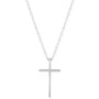 Solid Cross Necklace Set in 14k Yellow, White or Rose Gold