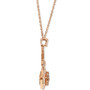 Morganite (7/8 ct. t.w.) & Diamond (1/4 ct. t.w.) Square Halo 18" Pendant Necklace in 14k Rose Gold