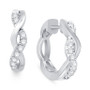 Diamond Twist Hoop Earrings (1/5 ct. t.w.) in 14k White Gold