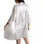 'Mrs' Satin Wrap Bridal Robe, Chemise Nightgown Set