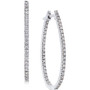 Diamond In-and-Out Hoop Earrings in 14k White Gold (1 ct. t.w.)