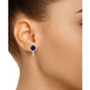 Sapphire (2 Ct. t.w.) and Diamond (1/8 Ct. t.w.) Stud Earrings