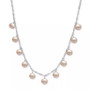 White Cultured Freshwater Pearl (8mm) Dangle 18" Statement Necklace (Also in Pink & Dyed Gray Cultured Freshwater Pearl)