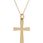 Small Cross Pendant Necklace in 14k Gold