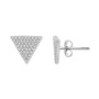Diamond Triangle Stud Earrings (1/4 ct. tw) in 14k White Gold, Created for Macy's