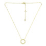 Cubic Zirconia Circle Mom Pendant Necklace in 18k Gold-Plated Sterling Silver, 16" + 2" extender, Created for Macy's
