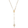 Cross Rosary 21-1/4" Lariat Necklace in 18k Gold-Plated Sterling Silver, Created for Macy's