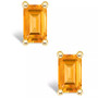 Citrine (5/8 ct. t.w.) Stud Earrings in 14K White Gold or 14K Yellow Gold