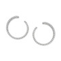 Diamond Spiral Hoop Earrings (1/4 ct. t.w.) in 14k White Gold, Created for Macy's