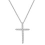 Diamond Cross Pendant Necklace (1/4 ct. t.w.) in Platinum, 18" + 2" extender, Created for Macy's