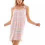Women's Tie-Strap Shirred Cami Sleepshirt